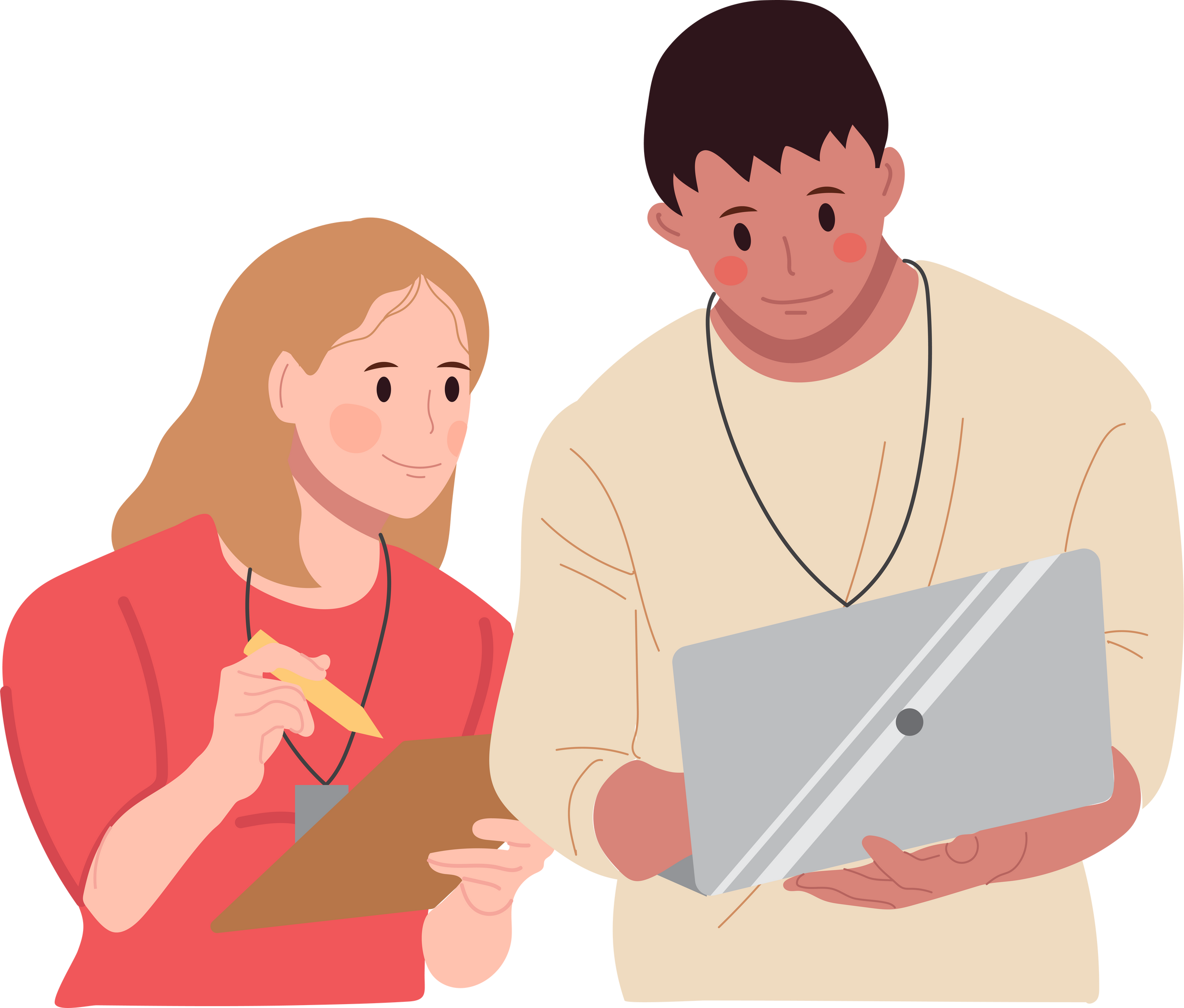 Young business people working together.